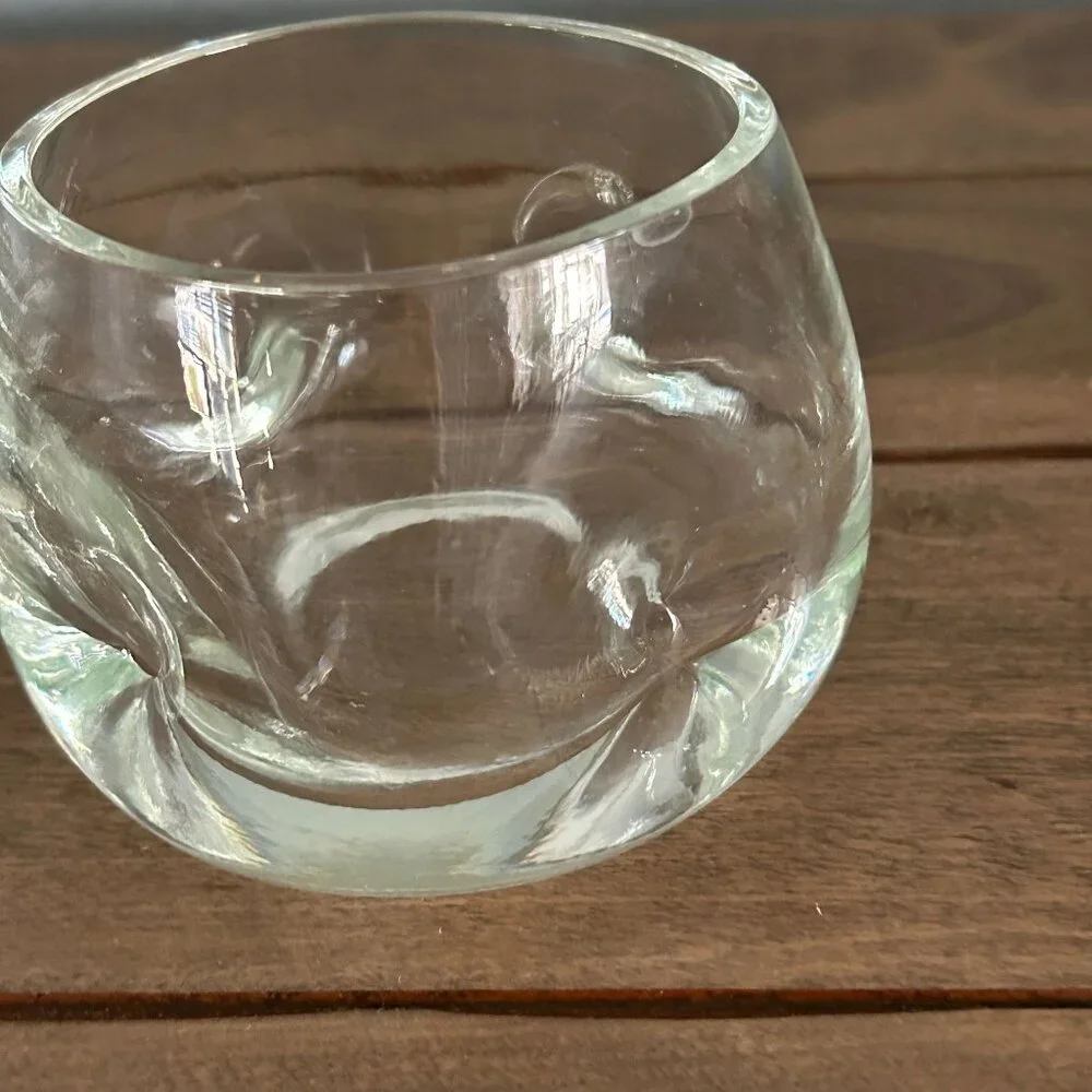 Unbranded Rocks Glass Dimples Thick Whiskey Bourbon Sipping‎ Cocktails